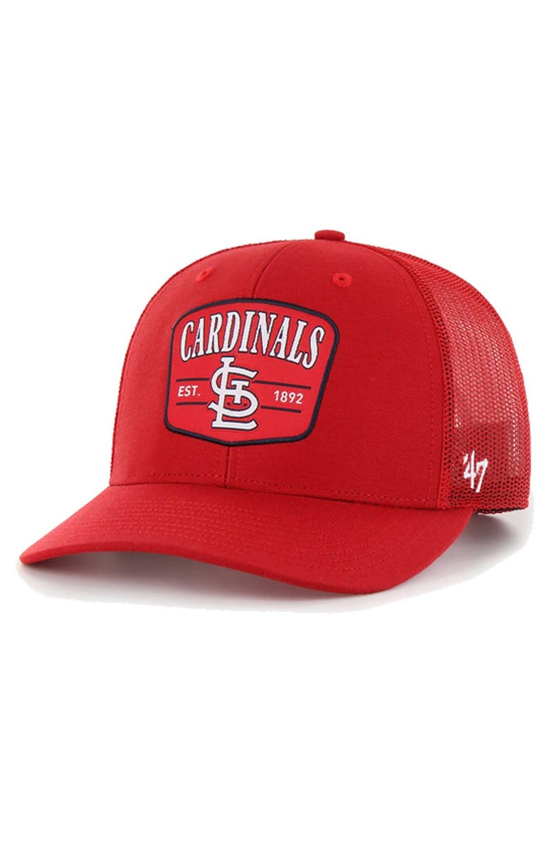'47 Men's '47 Red St. Louis Cardinals Squad Trucker Adjustable Hat, Main, color, Red