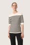 selected White With Black Stripe