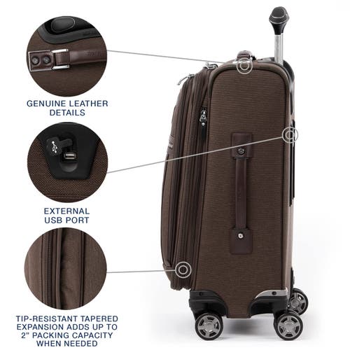 Travelpro Platinum Elite Softside Expandable Carry-on 21-inch Luggage In Rich Espresso Brown