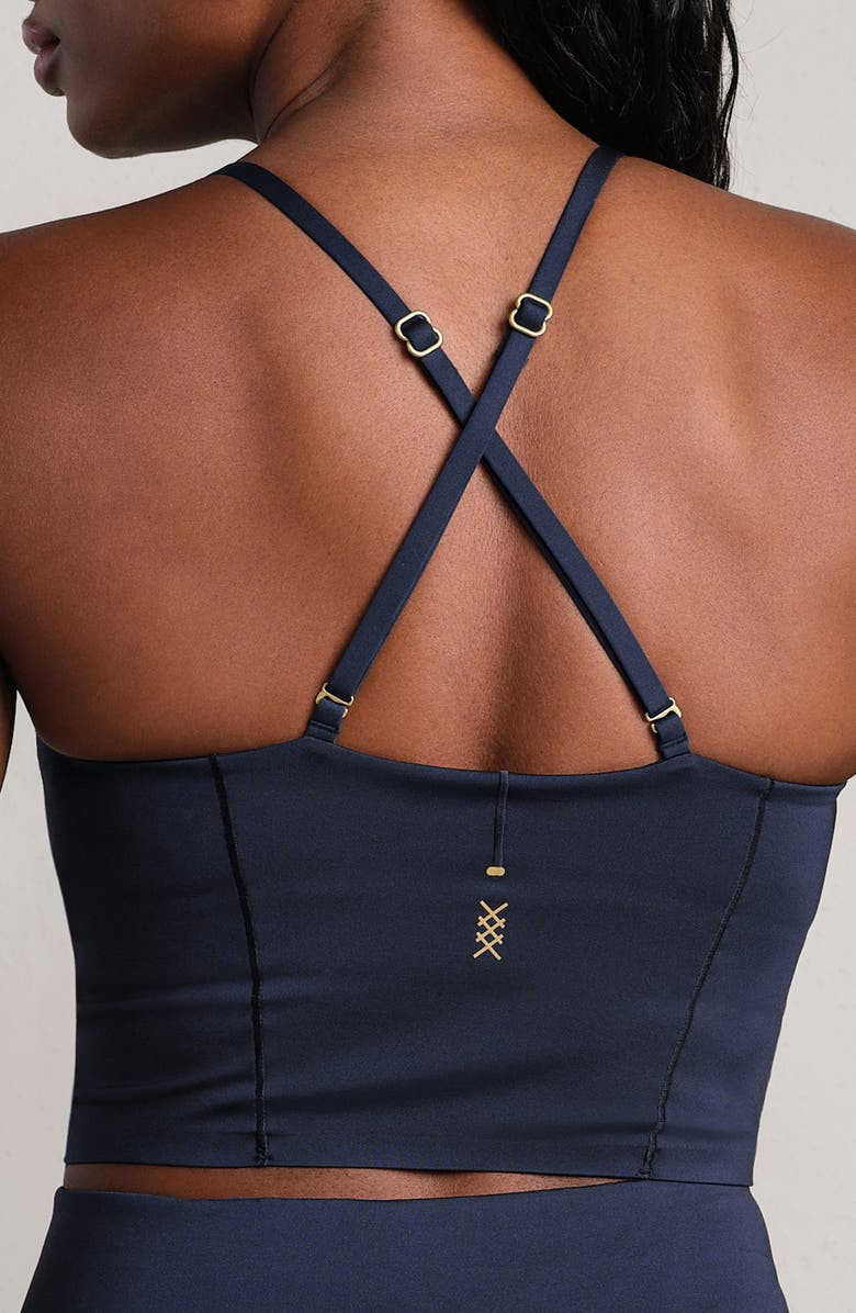 Rhone PowerShine Longline Bra, Alternate, color, Navy Blue