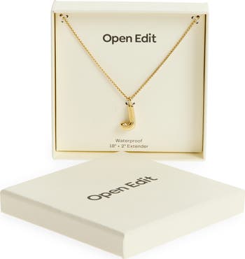 Waterproof Bubble Initial Pendant Necklace