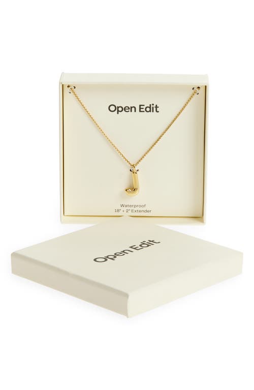 Open Edit Waterproof Bubble Initial Pendant Necklace