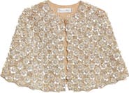 Oscar de la Renta Floral Embroidered Cape