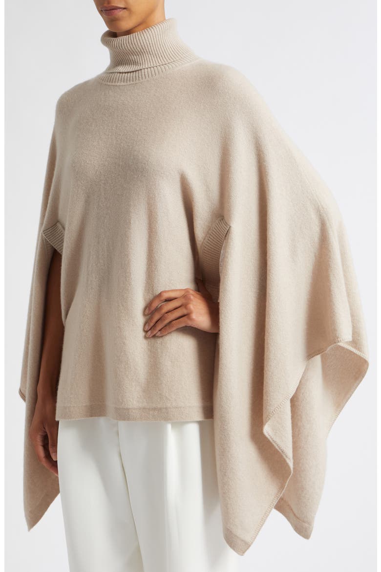 Amara Cashmere Poncho, Alternate, color, TAUPE