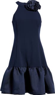 Eliza J Floral Ruffle Hem Sleeveless Dress