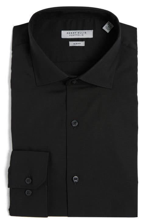 Luxe Slim Fit Solid Dress Shirt