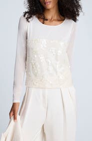 Kenneth Cole Sequin Knit Top
