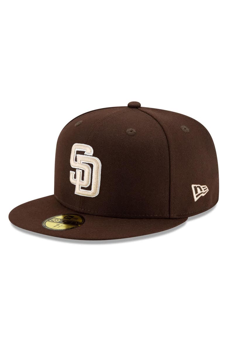 New Era Men's New Era Brown San Diego Padres 2025 MLB Postseason Side Patch 59FIFTY Fitted Hat, Alternate, color, Brown