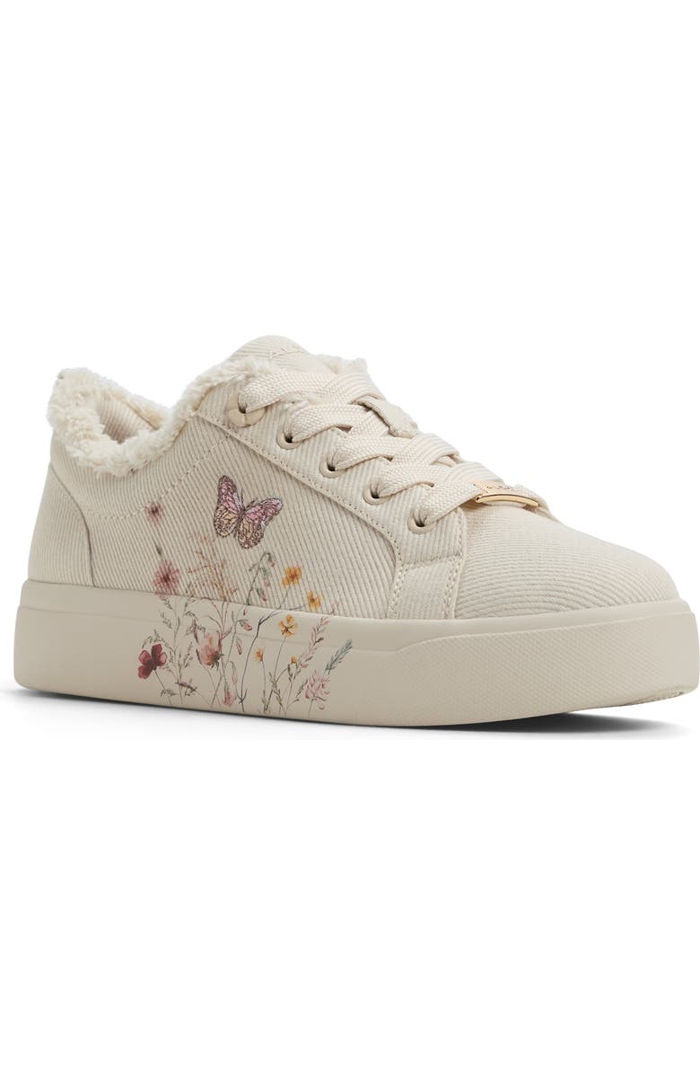 ALDO Wildflowers Sneaker, Main, color, Ivory