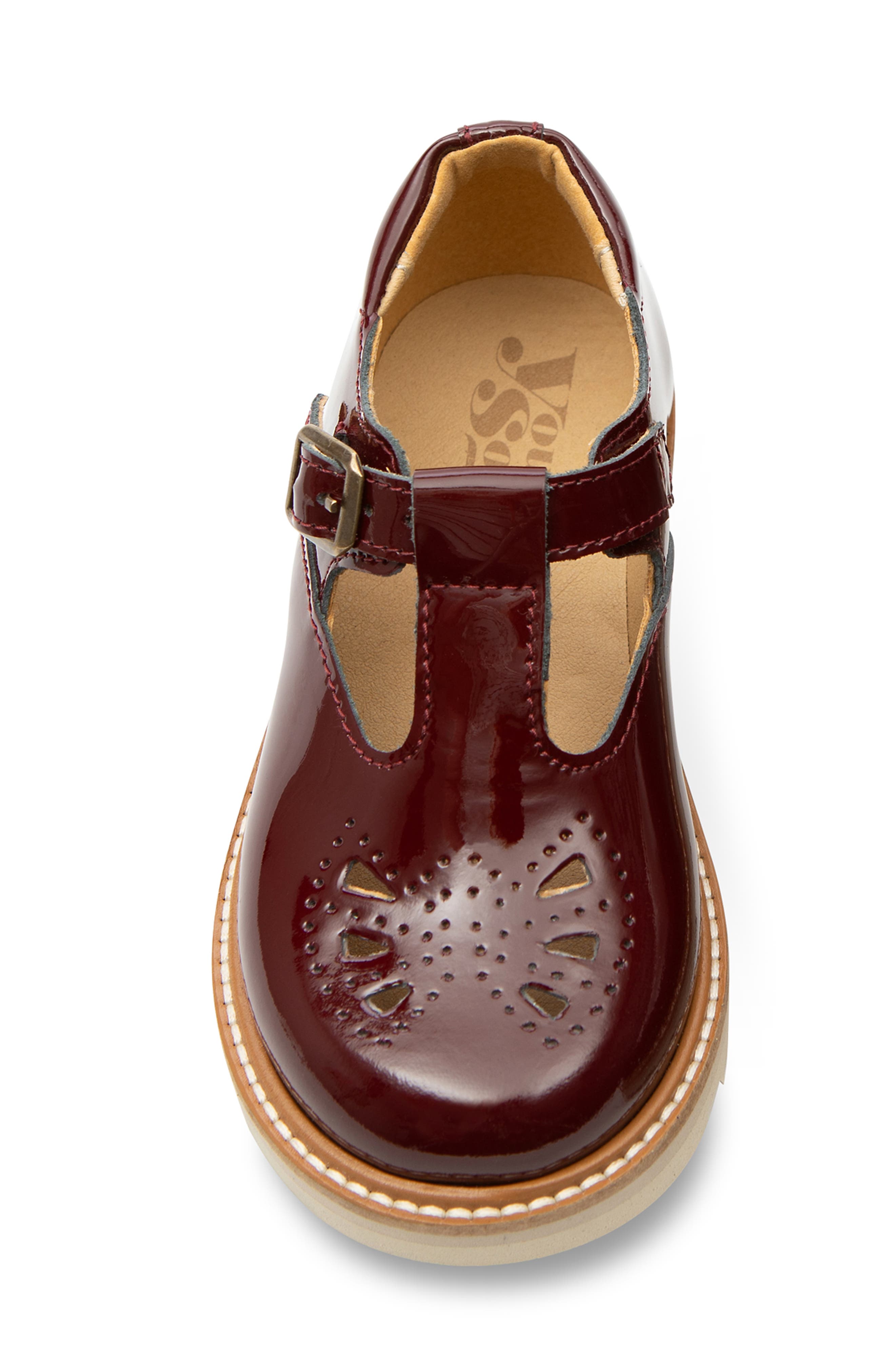 Rosie Kids T-Bar Shoe, Alternate, color, Cherry Patent