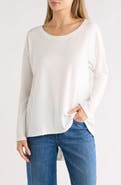 GO COUTURE Boat Neck High-Low Sweater