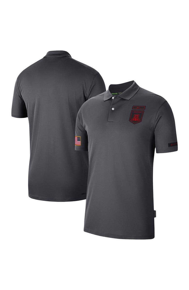 Nike Men's Nike Anthracite Arizona Wildcats Victory Military Appreciation Performance Polo, Main, color,
