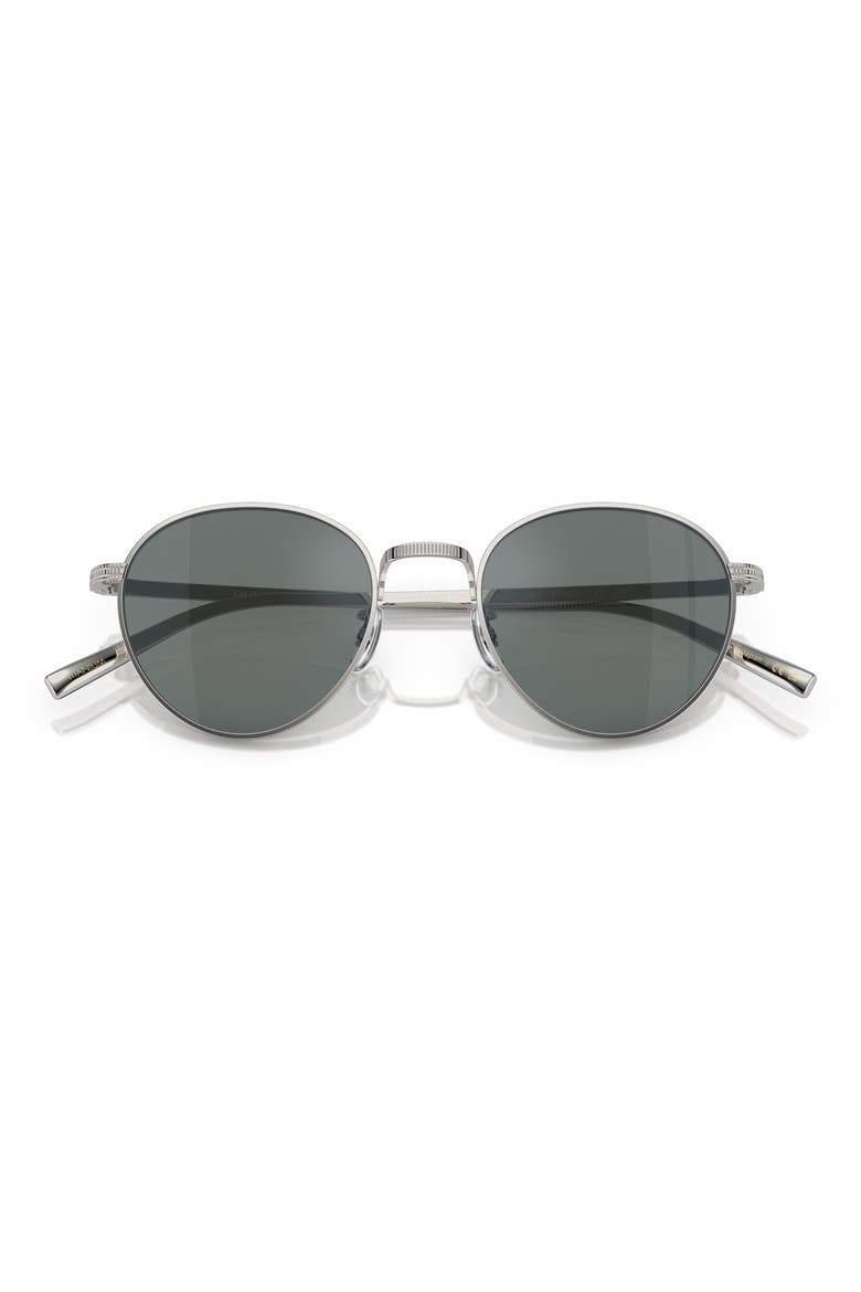 Rhydian 49mm Round Sunglasses, Alternate, color, SILVER