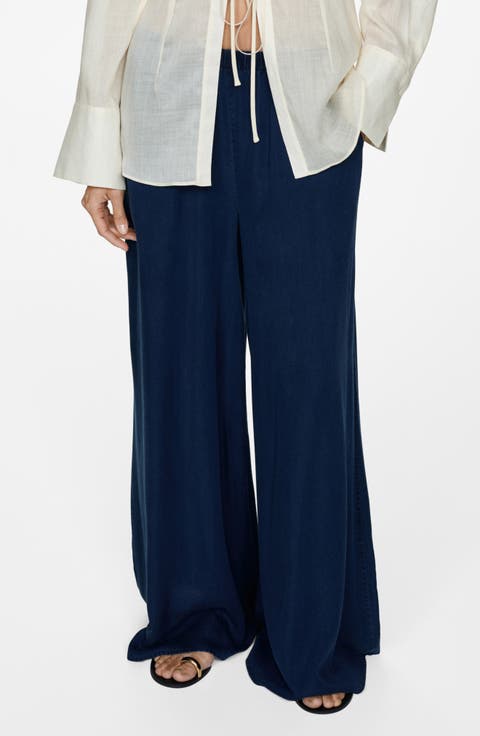 Pull-On Wide Leg Pants