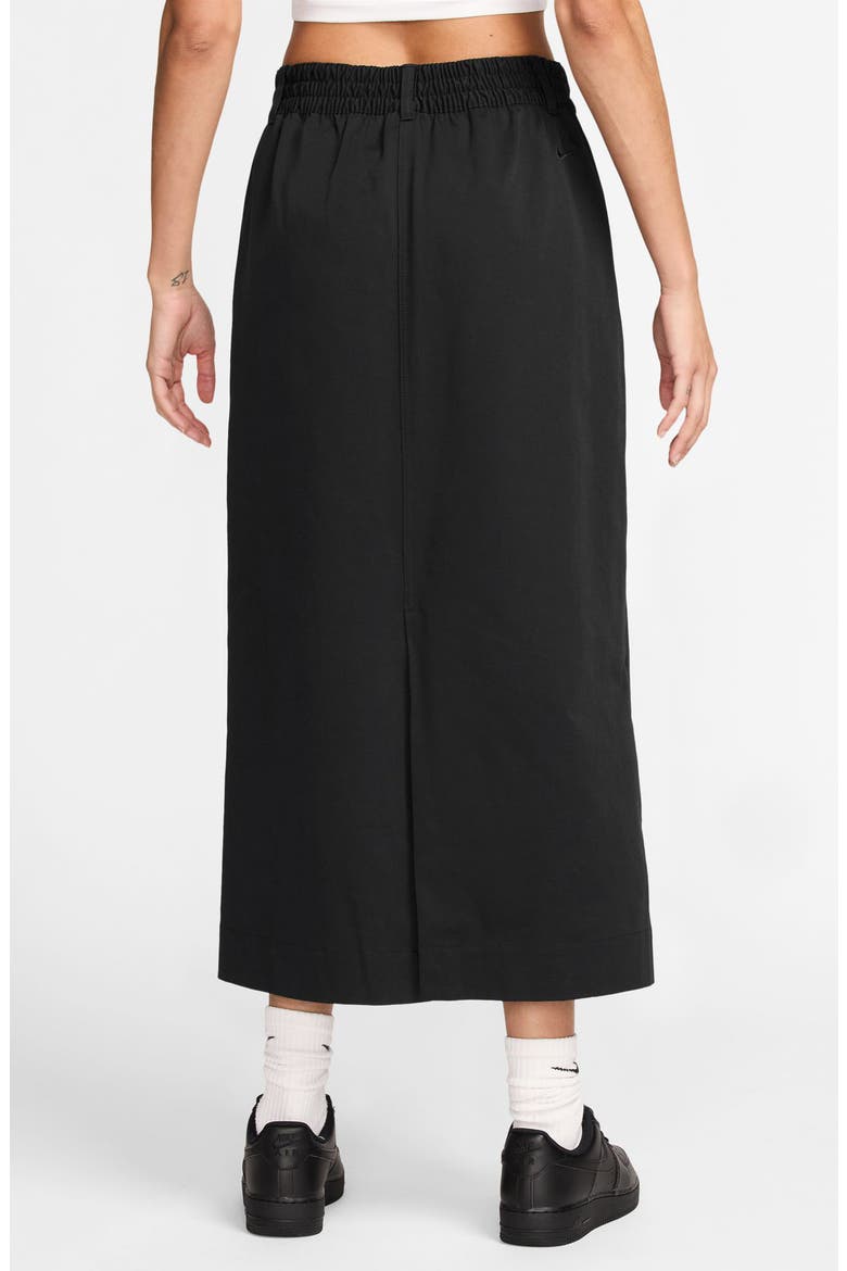 Structured Twill Skirt, Alternate, color, BLACK/ BLACK