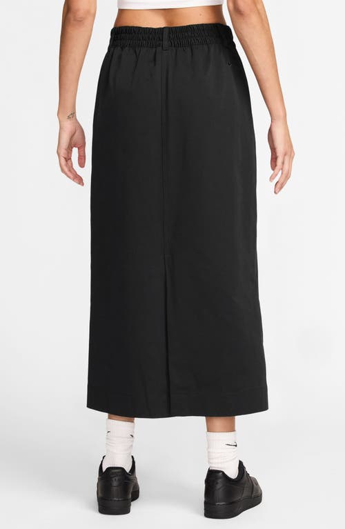 Nike Structured Twill Skirt In Black/black