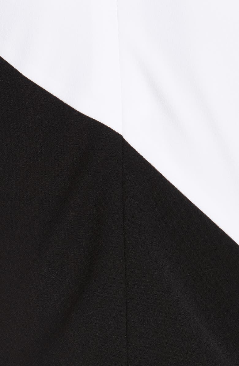 Carolina Herrera Bicolor Tie Cuff Bias Cut Gown, Alternate, color, 