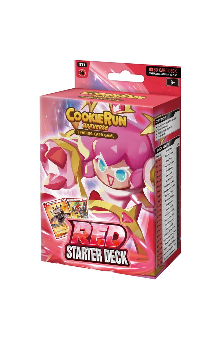 DevSisters CookieRun Braverse Trading Card Game, Starter Deck Red, Aggressive Game Play, Alternate, color, Multicolored