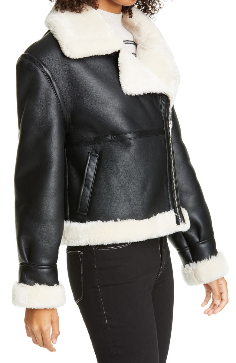 FRAME Faux Shearling Jacket, Alternate, color,
