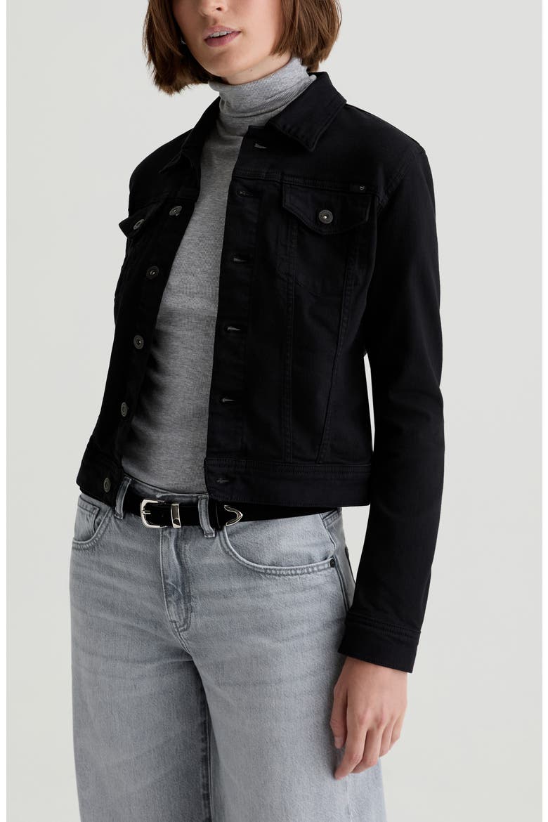 Robyn Denim Trucker Jacket, Alternate, color, SUPER BLACK