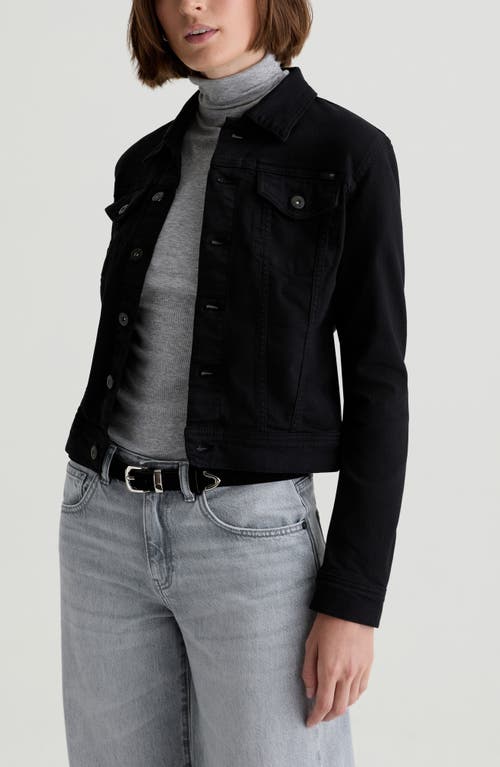 Ag Robyn Denim Trucker Jacket In Black