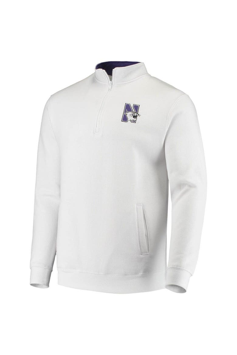 Men's Colosseum White Northwestern Wildcats Tortugas Logo Quarter-Zip Jacket, Alternate, color, White
