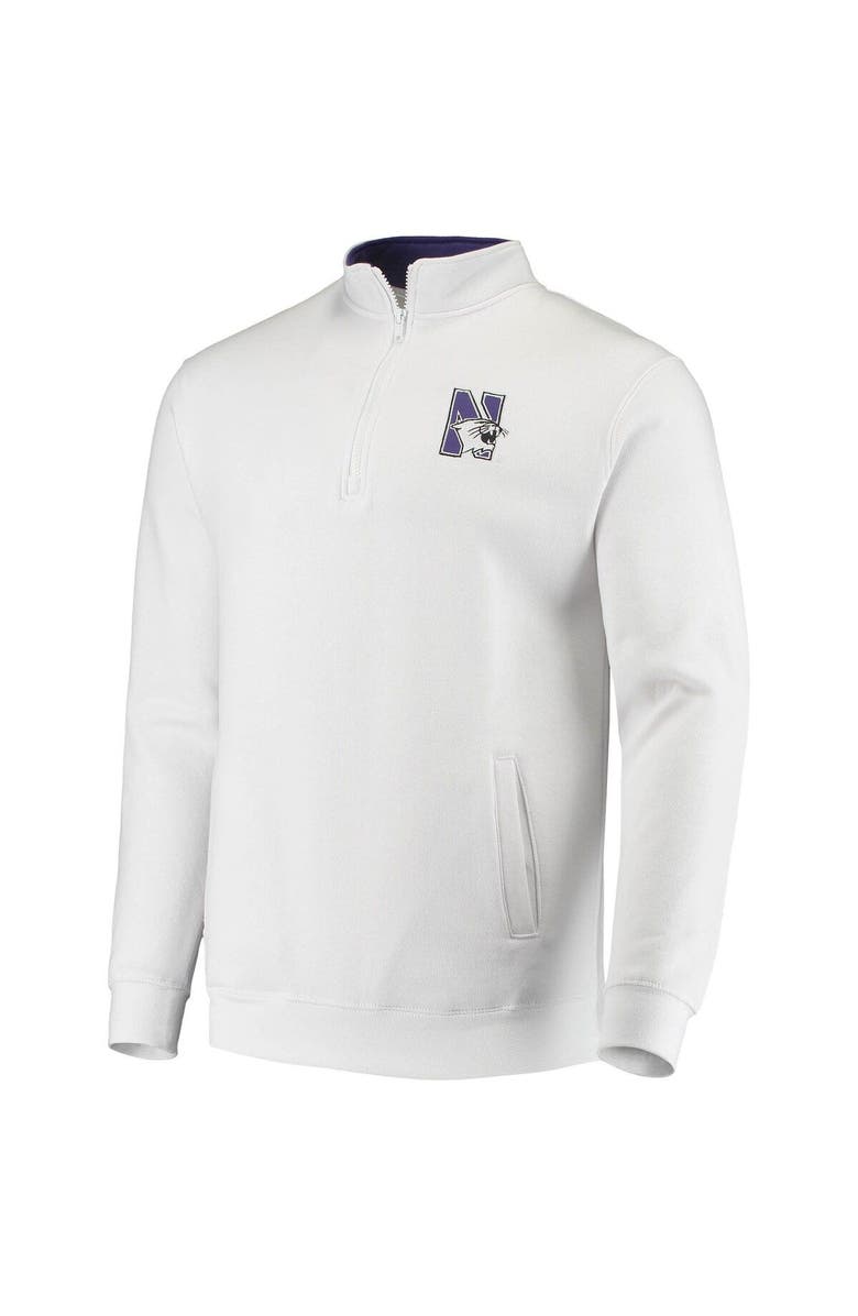 COLOSSEUM Men's Colosseum White Northwestern Wildcats Tortugas Logo Quarter-Zip Jacket, Alternate, color, White