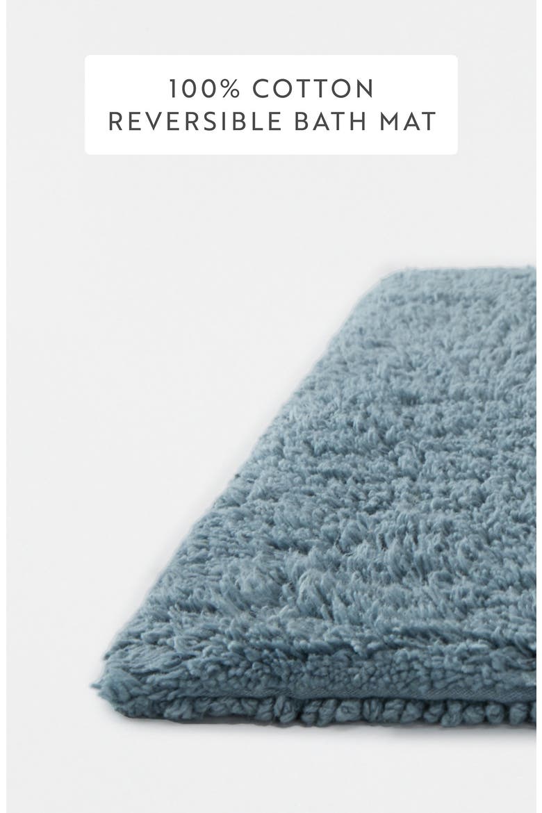 Reversible Cotton Bath Mat, Alternate, color, LIGHT BLUE