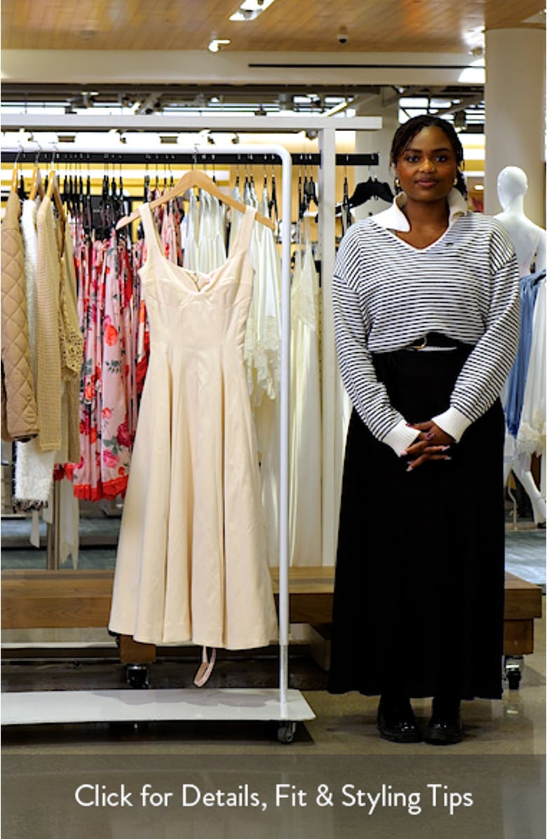 Carlotta Twill Fit & Flare Dress, sales video thumbnail