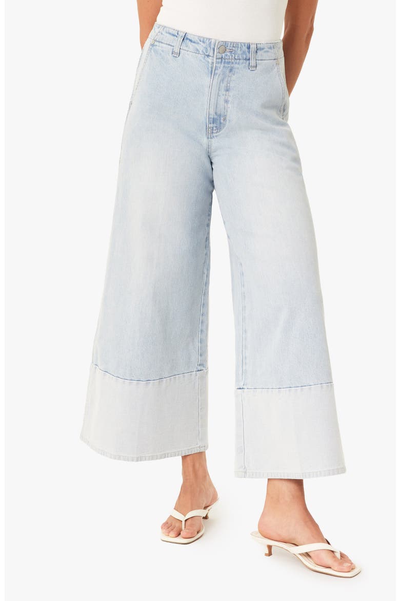 Addie Cuffed Gaucho Jeans, Main, color, GLACIER