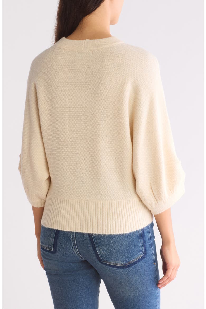 Seed Stitch Dolman Sweater, Alternate, color, HEATHER CREAM