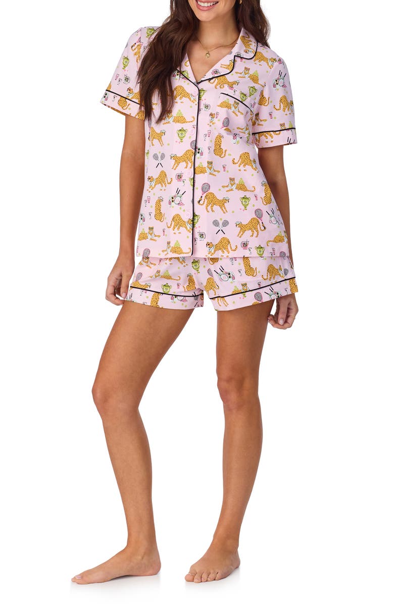 BedHead Pajamas Print Stretch Organic Cotton Jersey Short Pajamas, Main, color, 