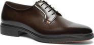 Santoni Plain Toe Leather Derby