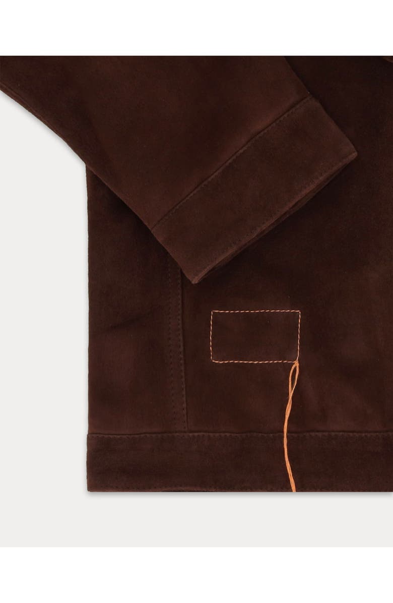 Fortela Cash Suede Leather Jacket, Alternate, color, Dark Brown