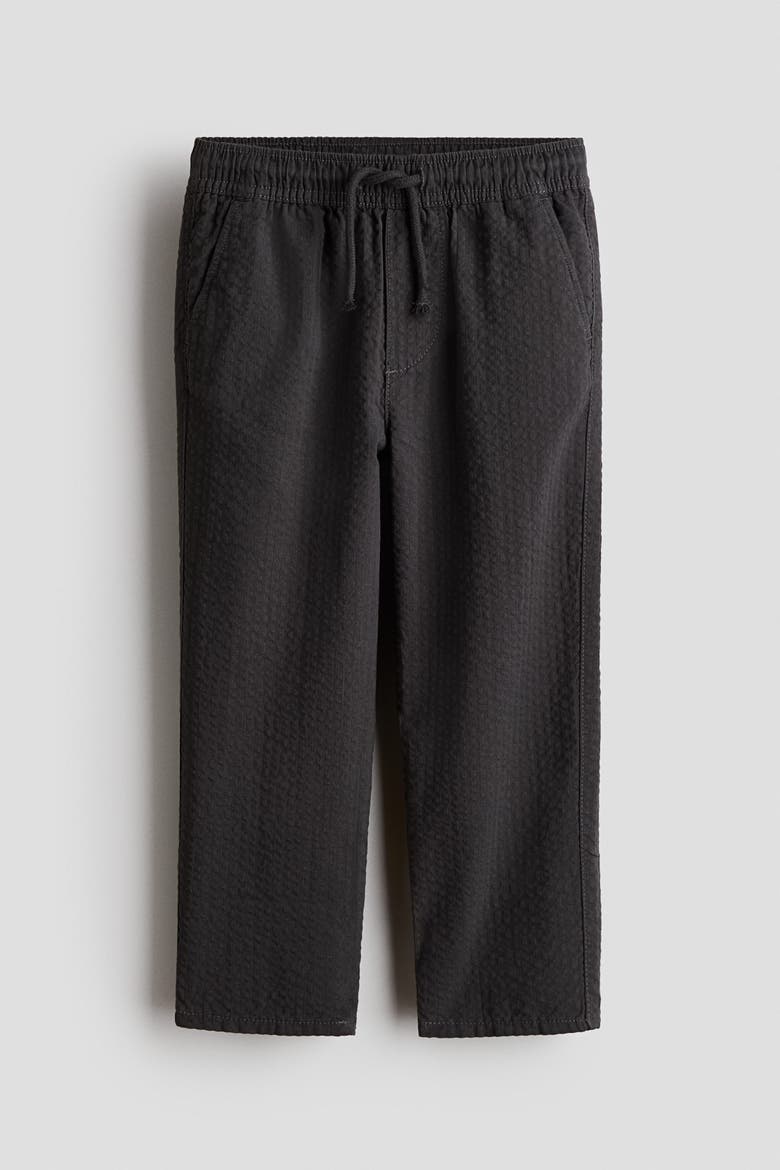 Cotton Seersucker Trousers, Alternate, color, Dark gray