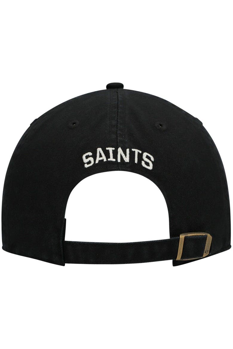 Women's '47 Black New Orleans Saints Finley Clean Up Adjustable Hat, Alternate, color, Black