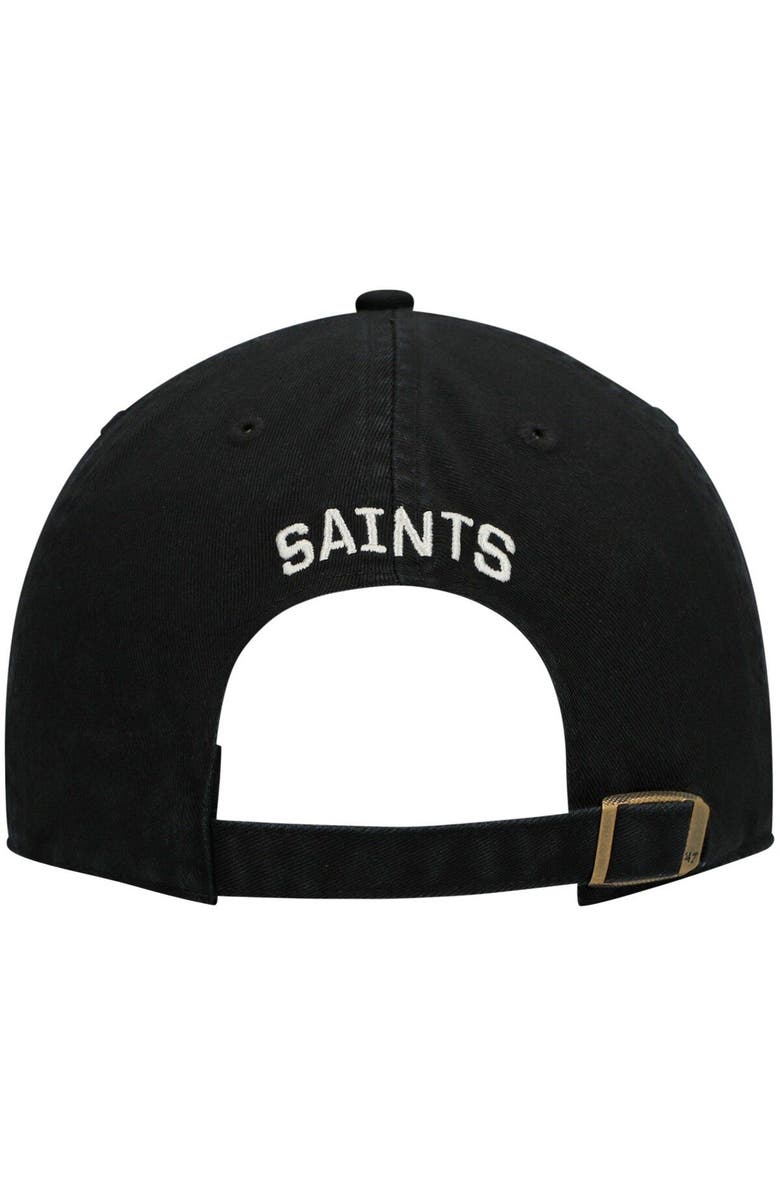 '47 Women's '47 Black New Orleans Saints Finley Clean Up Adjustable Hat, Alternate, color, 