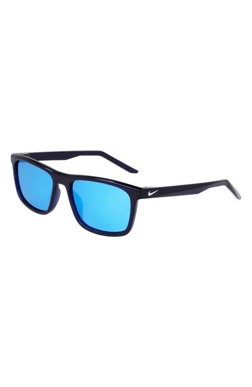Nike Embar 56mm Polarized Square Sunglasses In Blue