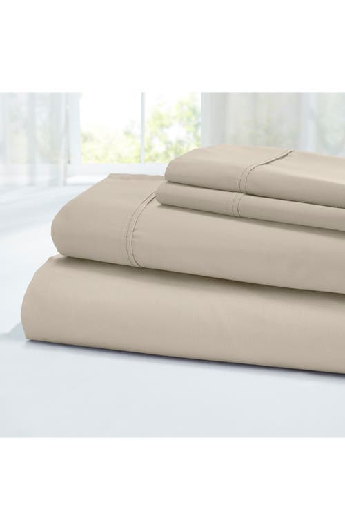 Modern Threads Solid 400 Thread Count Egyptian Cotton Sheet Set In Tan