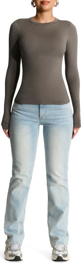 Bare Crewneck Long Sleeve Top
