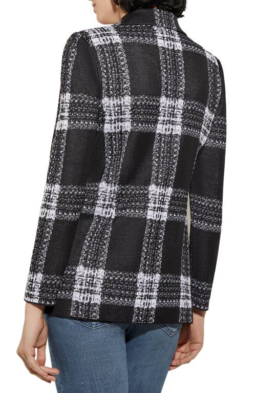 Misook Plaid Knit Blazer