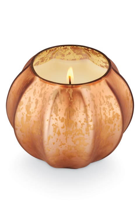 Mercury Leaves Glass Candle