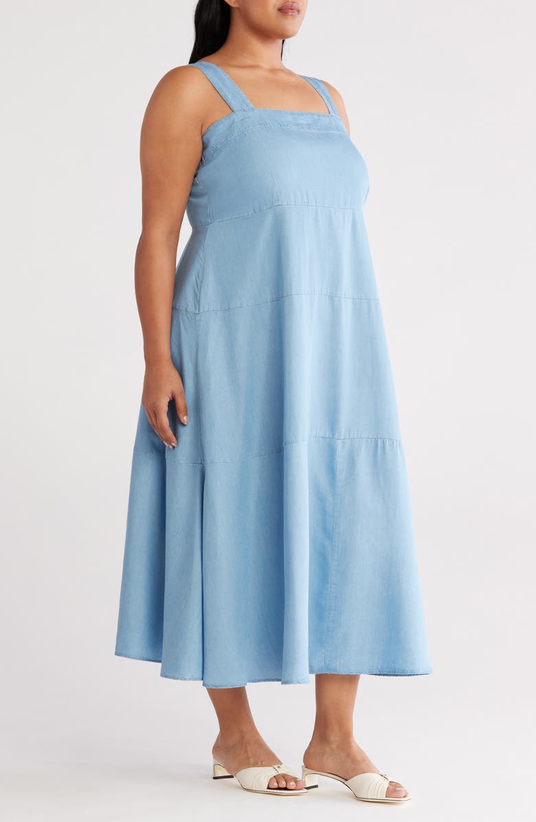 Vince Camuto Tiered Maxi Dress, Alternate, color, Indigo