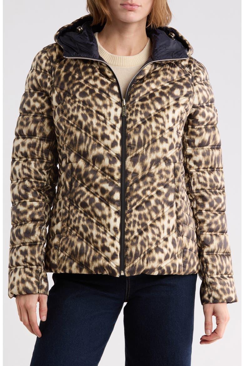 Reversible Short Packable Puffer Jacket, Alternate, color, MIDNIGHT