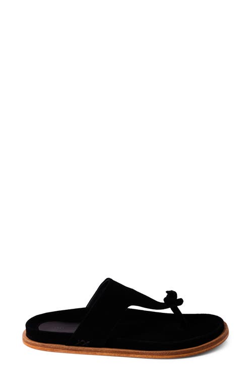 Shop Free People Mika Flip Flop In Black Suede