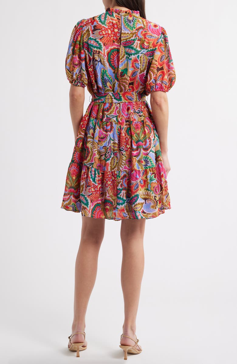 Julia Jordan Ruffle Tie Belt Crinkle Shirtdress, Alternate, color,
