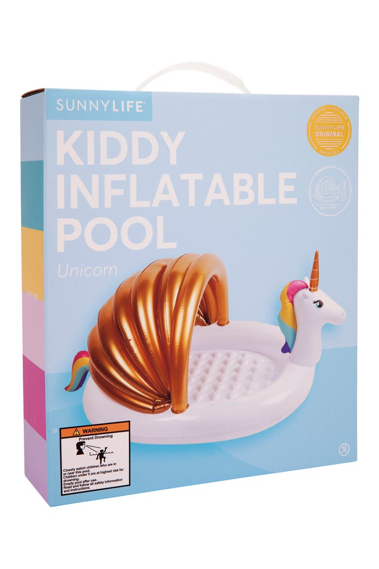 Unicorn Inflatable Kiddie Pool, Alternate, color, NO COLOR