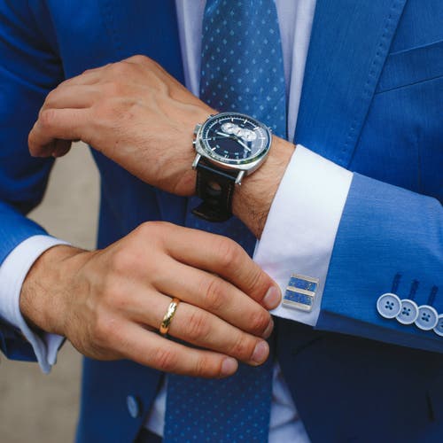 Link Up Lapis Stripe Gemstone Rectangle Cufflinks In Blue