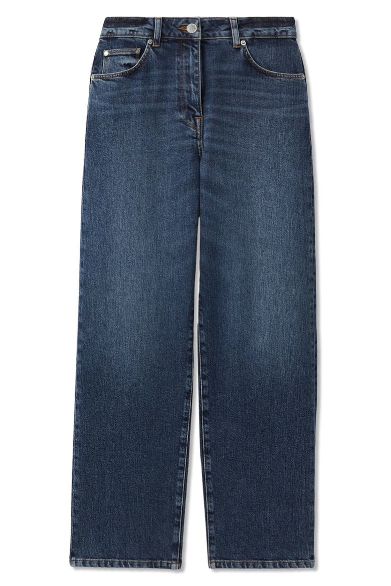 Selin Straight Leg Jeans, Alternate, color, MID BLUE
