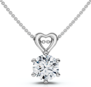 Bliss Diamond 3/4Ct Lab Grown Diamond Solitaire Pendant 14k Gold 18" Necklace & Chain